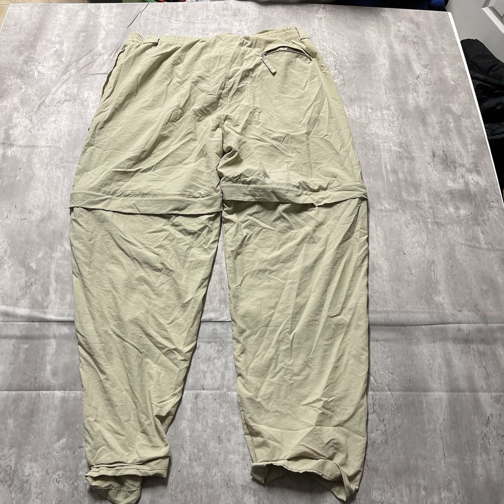 Columbia Pants Mens 32 Beige Convertible Ripstop Cargo Nylon Outdoor Xl 32 Fish - Picture 7 of 10